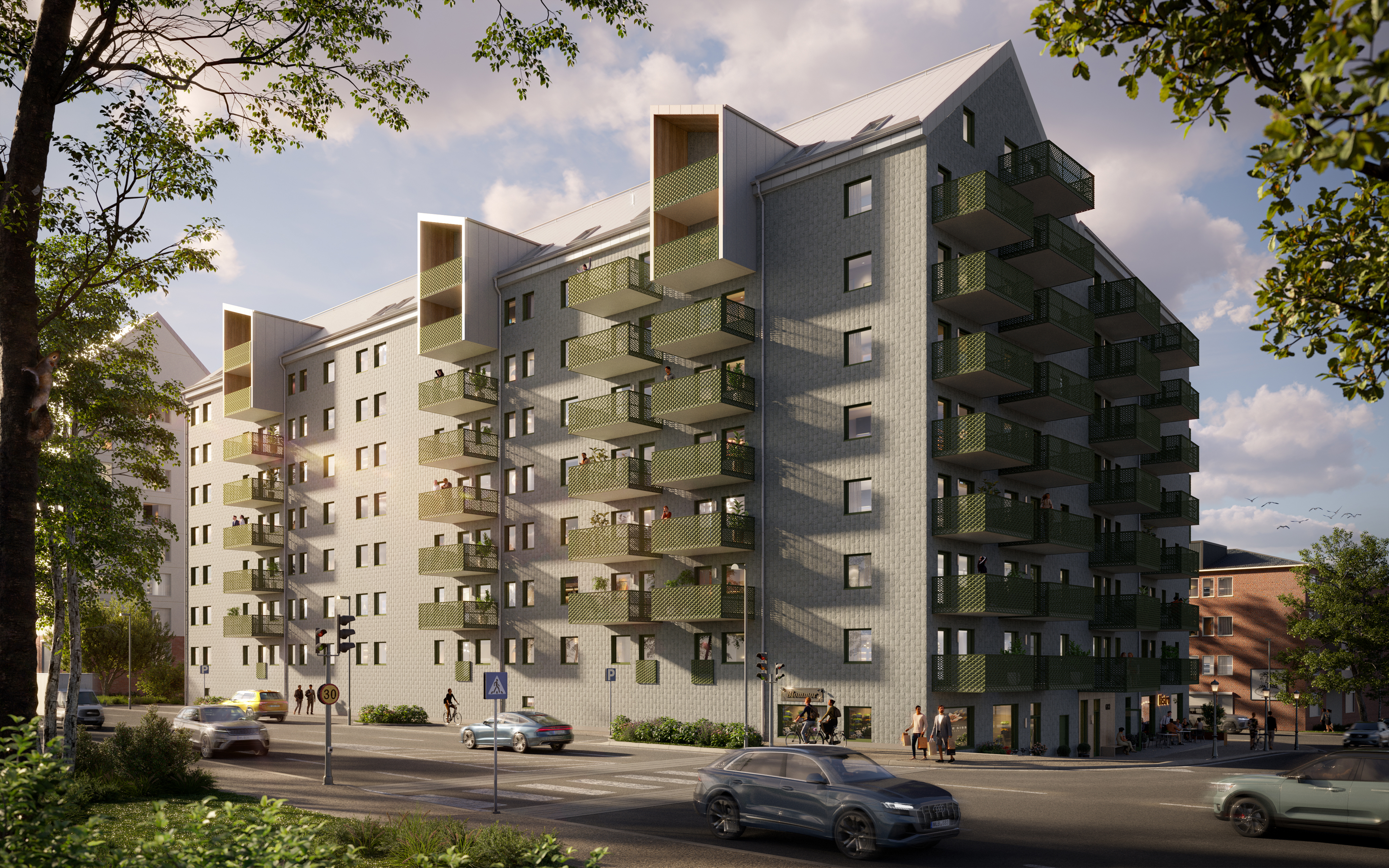 Visualiseringsbild av BRF Kållelyckan 