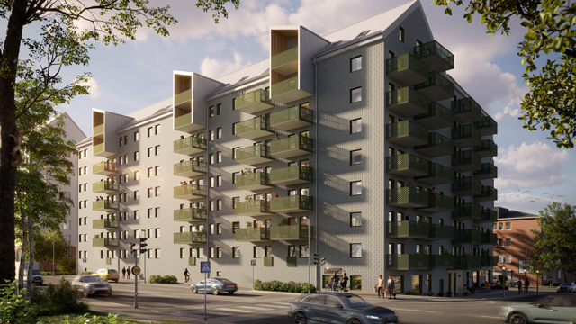 Visualiseringsbild av BRF Kållelyckan 